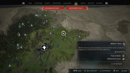 Hogwarts Legacy - Merlin Trials - Northwest of East Hogsmeade Valley
