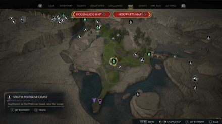 Hogwarts Legacy - Landing Platform 14 Map View