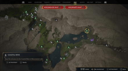 Hogwarts Legacy - Landing Platform 16 Map View