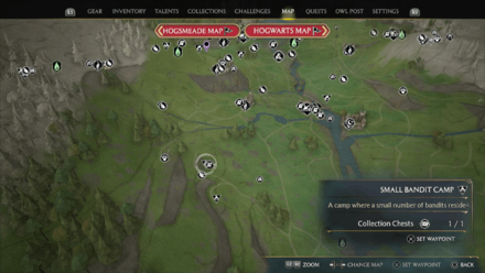 Hogwarts Legacy - Hogwarts Valley Bandit Camp 1 Map Location