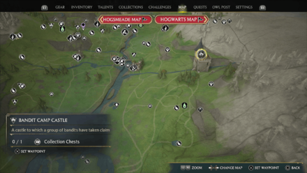 Hogwarts Legacy - Hogwarts Valley Bandit Camp 3 Map Location