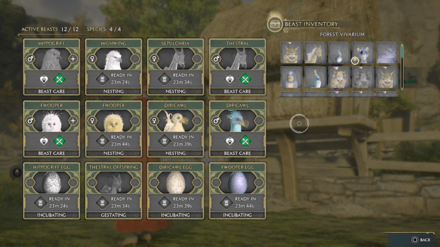 Hogwarts Legacy - 12 Active Beasts in Vivarium.png