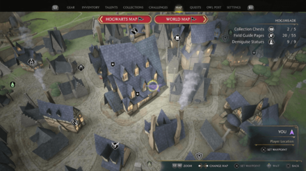 Three Broomsticks Private Room Map View