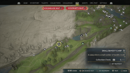 Hogwarts Legacy - Feldcroft Region Bandit Camp 4 Map Location