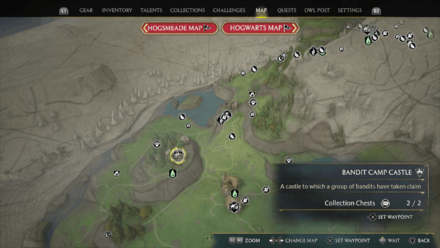Hogwarts Legacy - Feldcroft Region Bandit Camp 5 Map Location