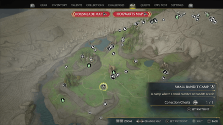 Hogwarts Legacy - Feldcroft Region Bandit Camp 6 Map Location