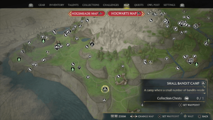 Hogwarts Legacy - Feldcroft Region Bandit Camp 7 Map Location