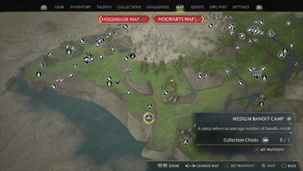 Hogwarts Legacy - Feldcroft Region Bandit Camp 8 Map Location