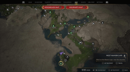 Hogwarts Legacy - Landing Platform 17 Map View