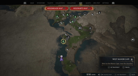 Hogwarts Legacy - Landing Platform 18 Map View