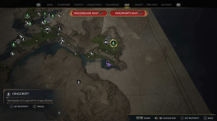 Hogwarts Legacy - Landing Platform 19 Map View