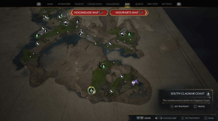 Hogwarts Legacy - Landing Platform 20 Map View