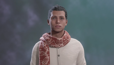 Fringed Crimson Clockwork Scarf