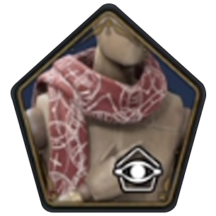 Fringed Crimson Clockwork Scarf