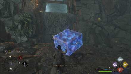 Hogwarts Legacy - Search for the Rune Symbol - using Wingardium Leviosa on a crate