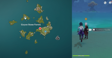 Genshin - The Crux Clash - Look for Kazuha at the Peaceful Location