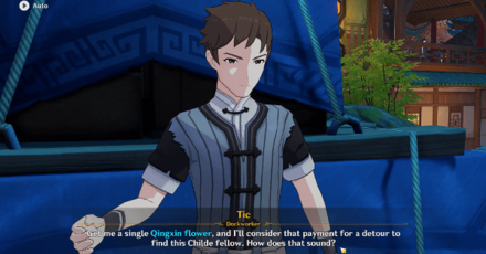 Genshin - Downtown Walkthrough - Talk to Tic