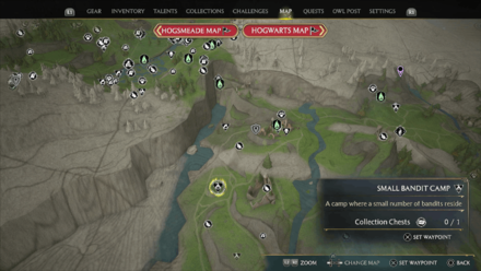 Hogwarts Legacy - Poidsear Coast Region Bandit Camp 2 Map Location