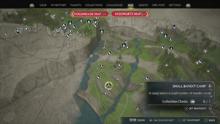 Hogwarts Legacy - Poidsear Coast Region Bandit Camp 3 Map Location