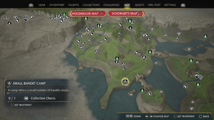 Hogwarts Legacy - Poidsear Coast Region Bandit Camp 4 Map Location