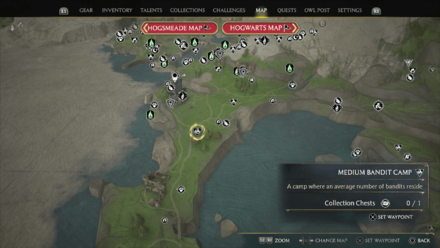 Hogwarts Legacy - Manor Cape Region Bandit Camp 2 Map Location