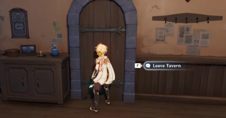 Genshin Impact Behind the Scenes Walkthrough - Leave Tavern
