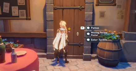 Genshin Impact Behind the Scenes Walkthrough - Wait till the tavern is closed