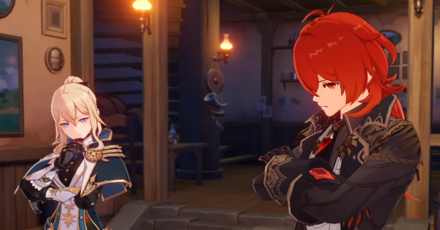 Genshin Impact Behind the Scenes Walkthrough -  Talk to Diluc