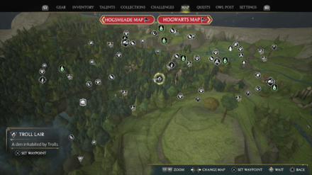 Hogwarts Legacy - Forest Troll Lair Map Location