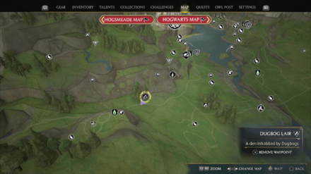 Hogwarts Legacy - Dugbog Lair Map Location