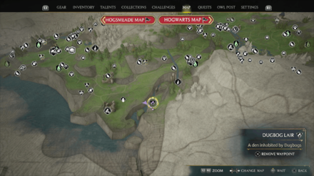 Hogwarts Legacy - Cottongrass Dugbog Map Location
