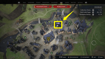 Hogwarts Legacy - Dervish and Banges Map View