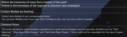 Master Duel - Legend Anthology Festival Details