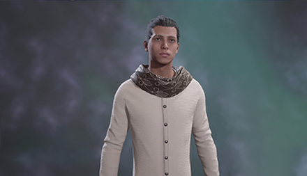 Brown Palmette Scarf