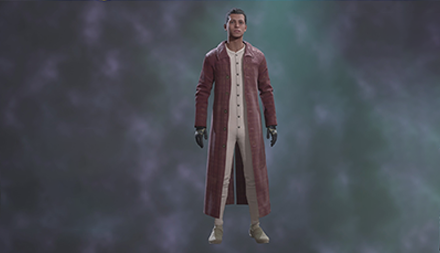 Check Crimson Overcoat