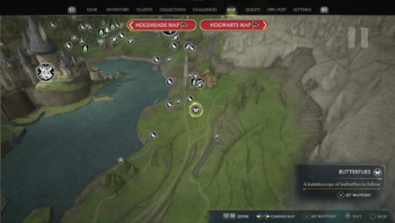 Butterfly Chest 5 Starting Location Map View<br>(Starting Location)