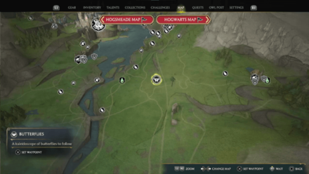 Butterfly Chest 6 Starting Location Map View<br>(Starting Location)