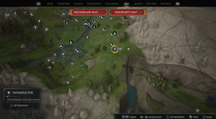 Hogwarts Legacy - Ogbert the Odd Map View