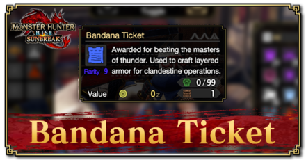 Monster Hunter Rise (MH Rise) - Bandana Ticket Banner