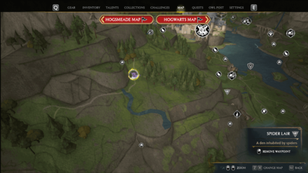 Hogwarts Legacy -Thornback Ambusher Map Location
