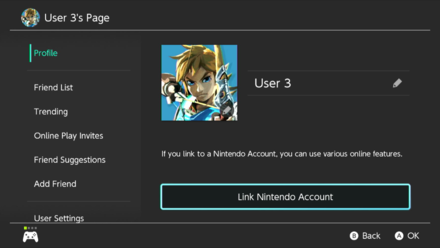 Pokemon UNITE - How to Link a Nintendo Account - Select Link Nintendo Account.png