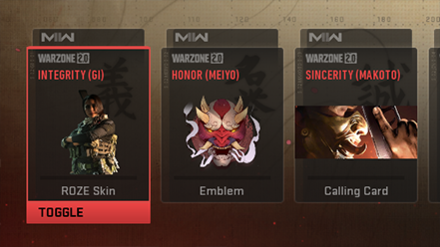 Warzone 2.0 - Path of the Ronin Challenges and Rewards Preview