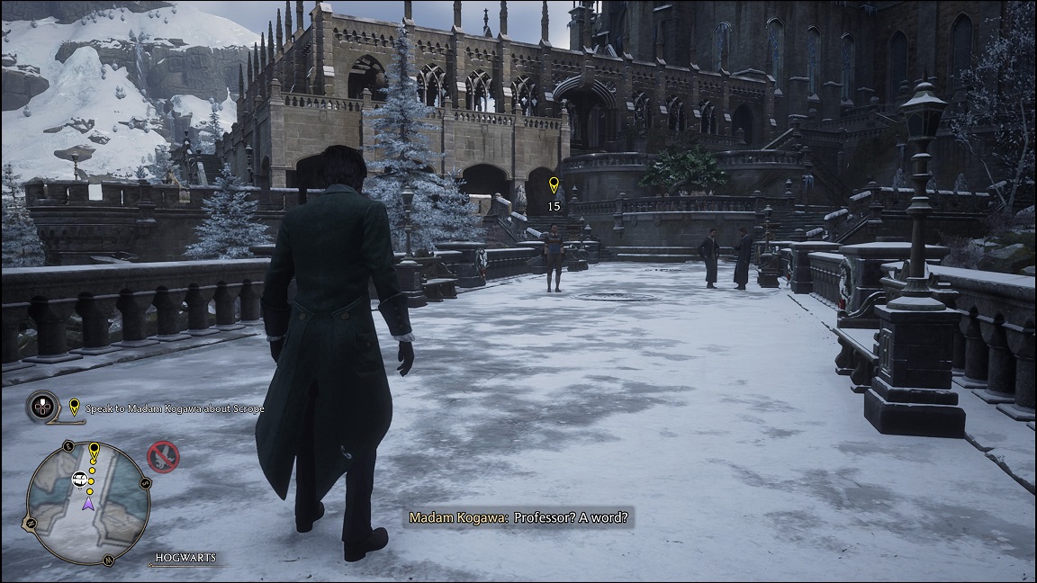 Hogwarts Legacy - Madam Kogawa on the bridge