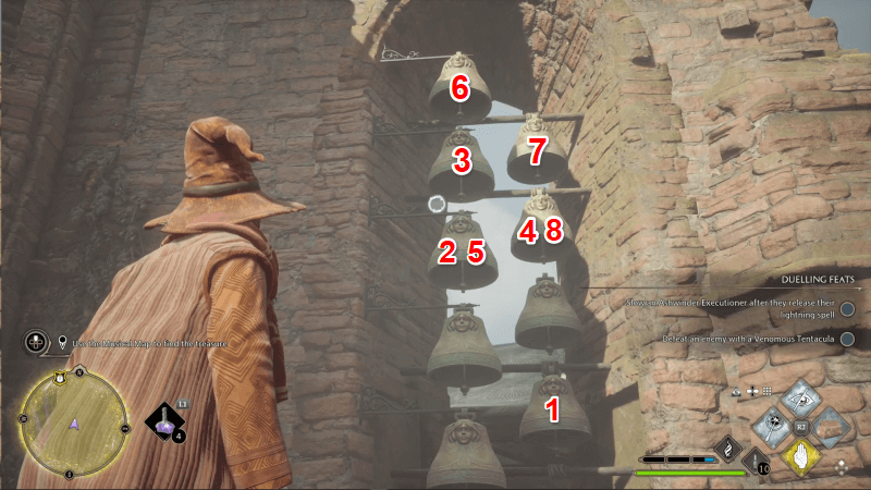 Hogwarts Legacy How to Solve Bell Puzzle