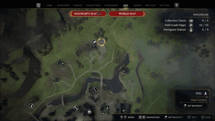 North Hogsmeade Dogweed and Deathcap map