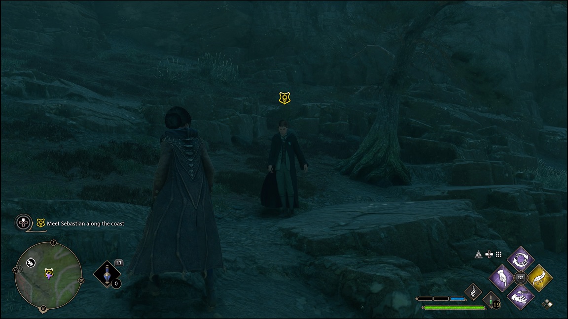 Hogwarts Legacy - meet Sebastian along the coast