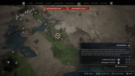 Hogwarts Legacy - Bainburgh Map
