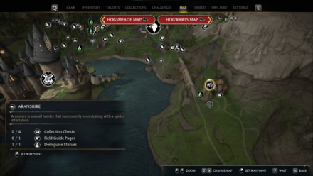 Hogwarts Legacy - Aranshire Map