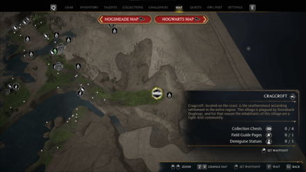 Hogwarts Legacy - Cragcroft Map