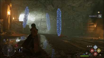 Hogwarts Legacy - collapse all five pillars to destroy the drill